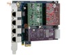 carte analogique modulaire à 4 ports ,PCI-Express x1 avec 2 stations,2 interfaces reseaux et HW Echo Can. AEX422EF