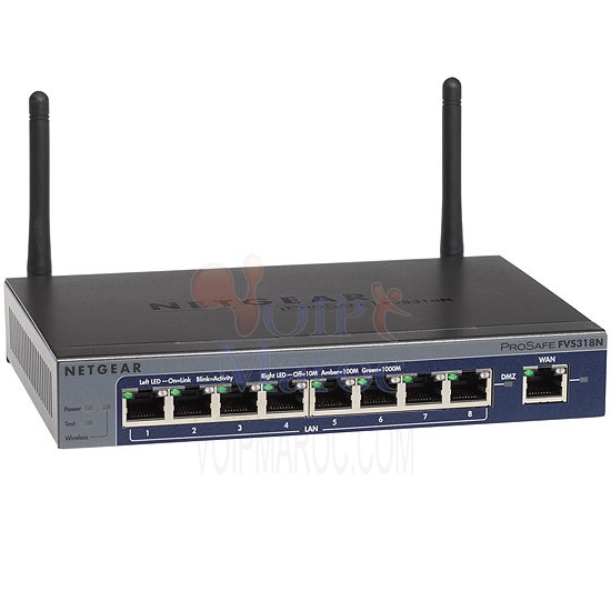 Routeur ProSafe Firewall Wireless VPN 5 tunnels - 1 Port WAN  Gigabit - 8 Ports LAN Gigabit - Point d