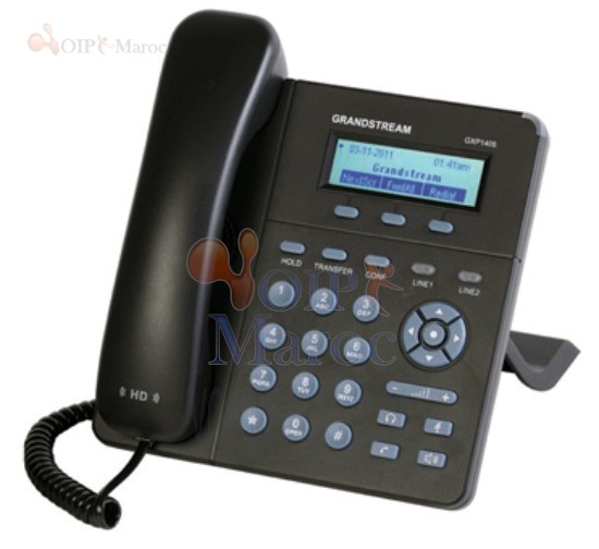 Téléphone IP 2 lignes / 1 compte SIP GXP1400
