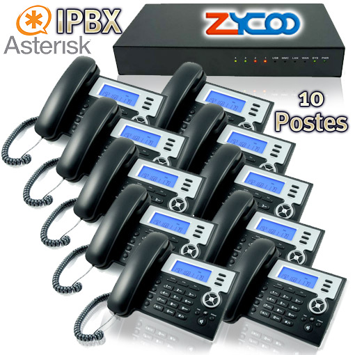 IPBX Asterisk a 4 Lignes avec 10 Postes IPBX10