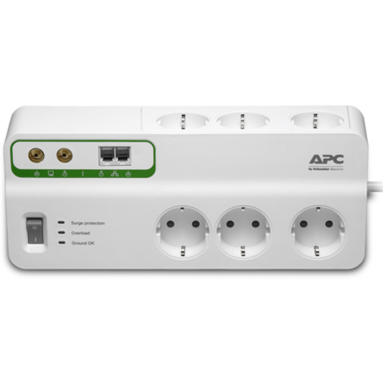 Parafoudre 6 Prises 230V avec 2 x RJ11 et 2 x Coaxial PMH63VT-FR