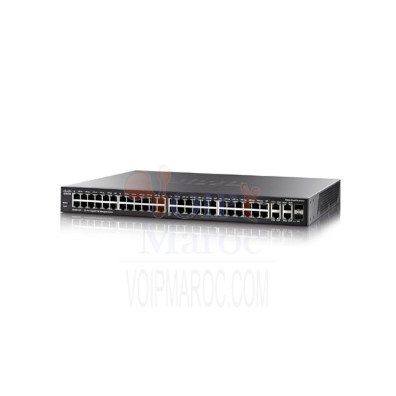Switch 48 x 10/100/1000 ( PoE+) + 2 x combo SFP Gigabit + 2 x SFP Gigabit SG350-52P-K9-UK