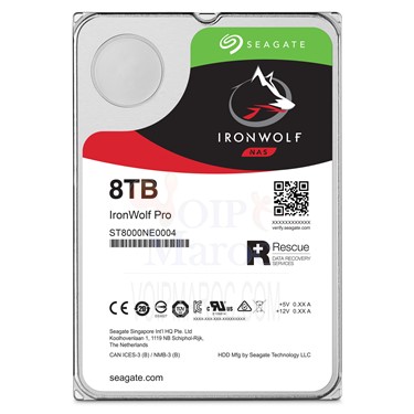 Disque dur IronWolf Pro 8 To 3.5" 7200 RPM 256 Mo Serial ATA 6 Gb/s pour NAS