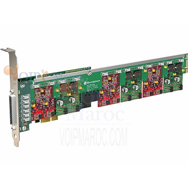 Carte analogique PCIe 12 Ports FXO/FXS avec le module anti-echo