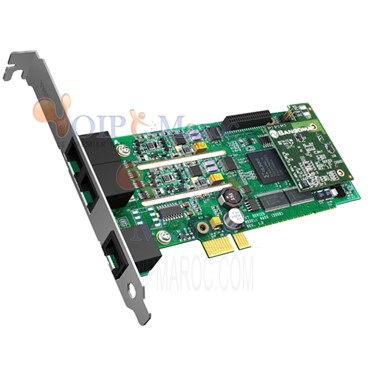 Carte Vocale Analogique PCI 4 Ports FXO +1FXS avec annulation d'écho