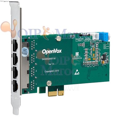 Carte T1/E1/J1 PRI 4 Port PCI-E (Version avancée, Bas Profil)