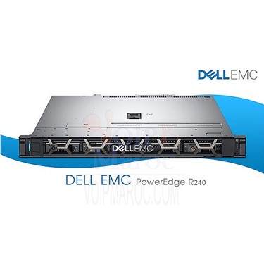 Serveur Rackable PowerEdge R240 E-2124 8GB 2*1TB PERC H330
