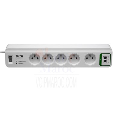 Parafoudre 5 Prises 230V avec 2 Entrées RJ-11