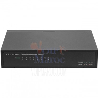 Switch 8 Ports 10/100/1000 Mbps (Auto MDI / MDIX)