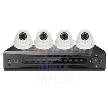 KIT NVR POE 04CH IP+04 CAMERAS IP POE 1MP: