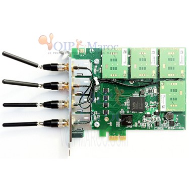 Carte  GSM  jusqu'à 4 Ports modules GSM
